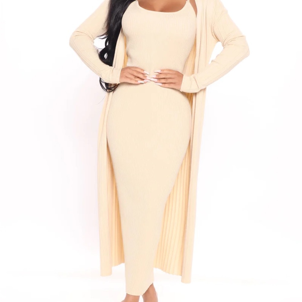 Fashion Nova - 2 piece set, dress & cardigan